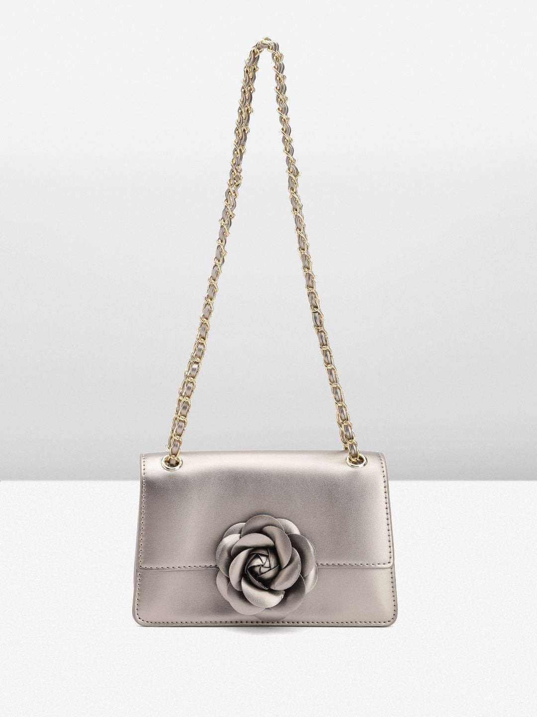 Lino Perros Shoulder Bag with Floral Detail