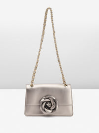 Lino Perros Shoulder Bag with Floral Detail