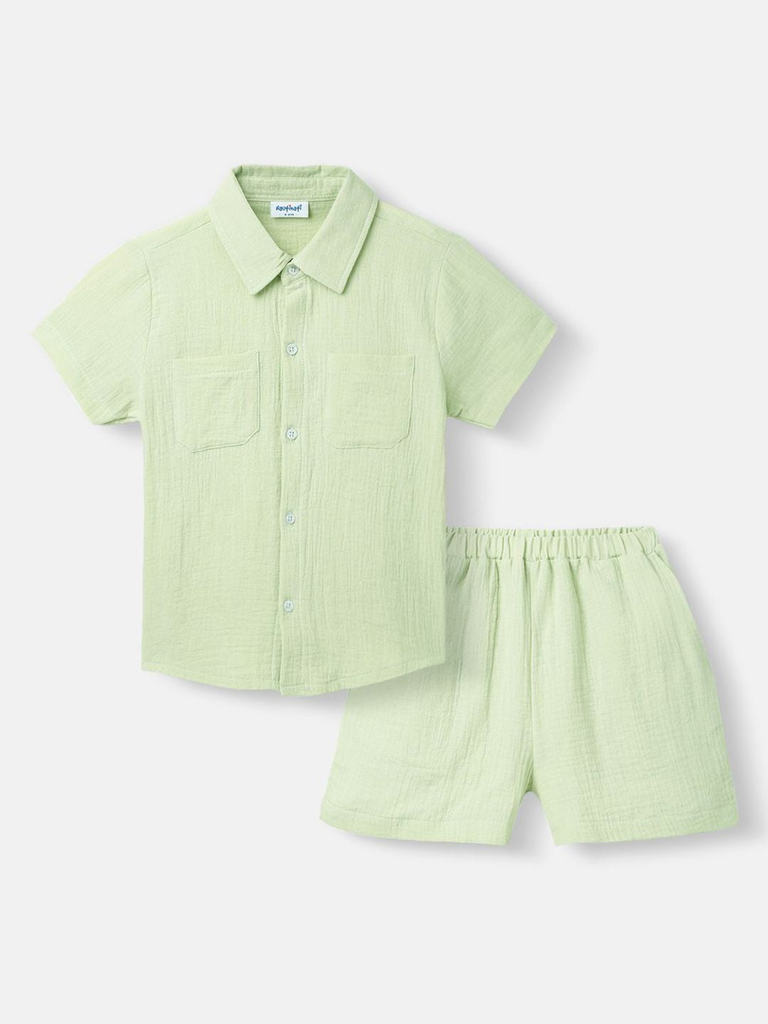 Nauti Nati Boys Shirt Collar Pure Cotton Shirt with Shorts