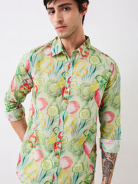 SPYKAR Men Spread Collar Floral Printed Cotton Casual Shirt