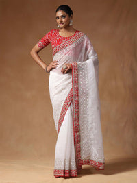 Saree mall Floral Embroidered Sequinned Tissue Sarees