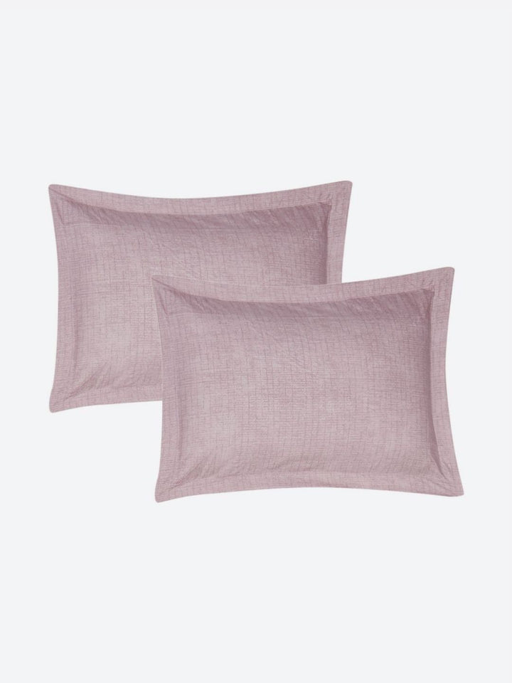 Monte Carlo Peach-berwarna & putih geometri 144 TC King Bedsheet Set 1.85 m x 1.95 m