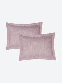 Monte Carlo Peach-berwarna & putih geometri 144 TC King Bedsheet Set 1.85 m x 1.95 m