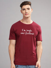 ADRO Men Typography Printed Round Neck Cotton T-shirt