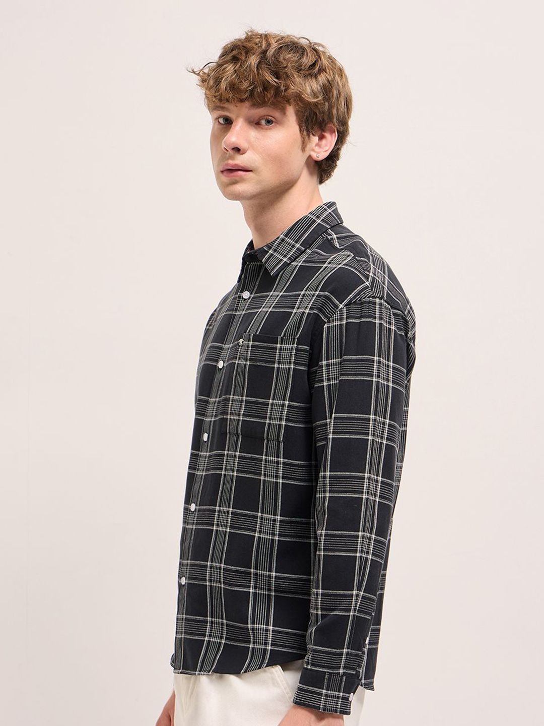 THE BEAR HOUSE Men Opaque Checked Casual Shirt