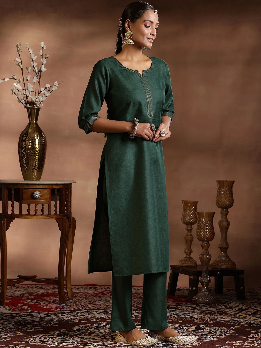 Libas Straight Kurta with Trousers & Dupatta
