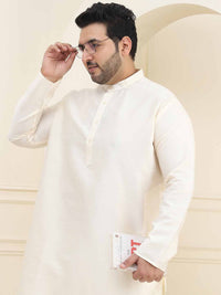 SOJANYA Plus Mandarin Collar Long Sleeves Straight Kurta