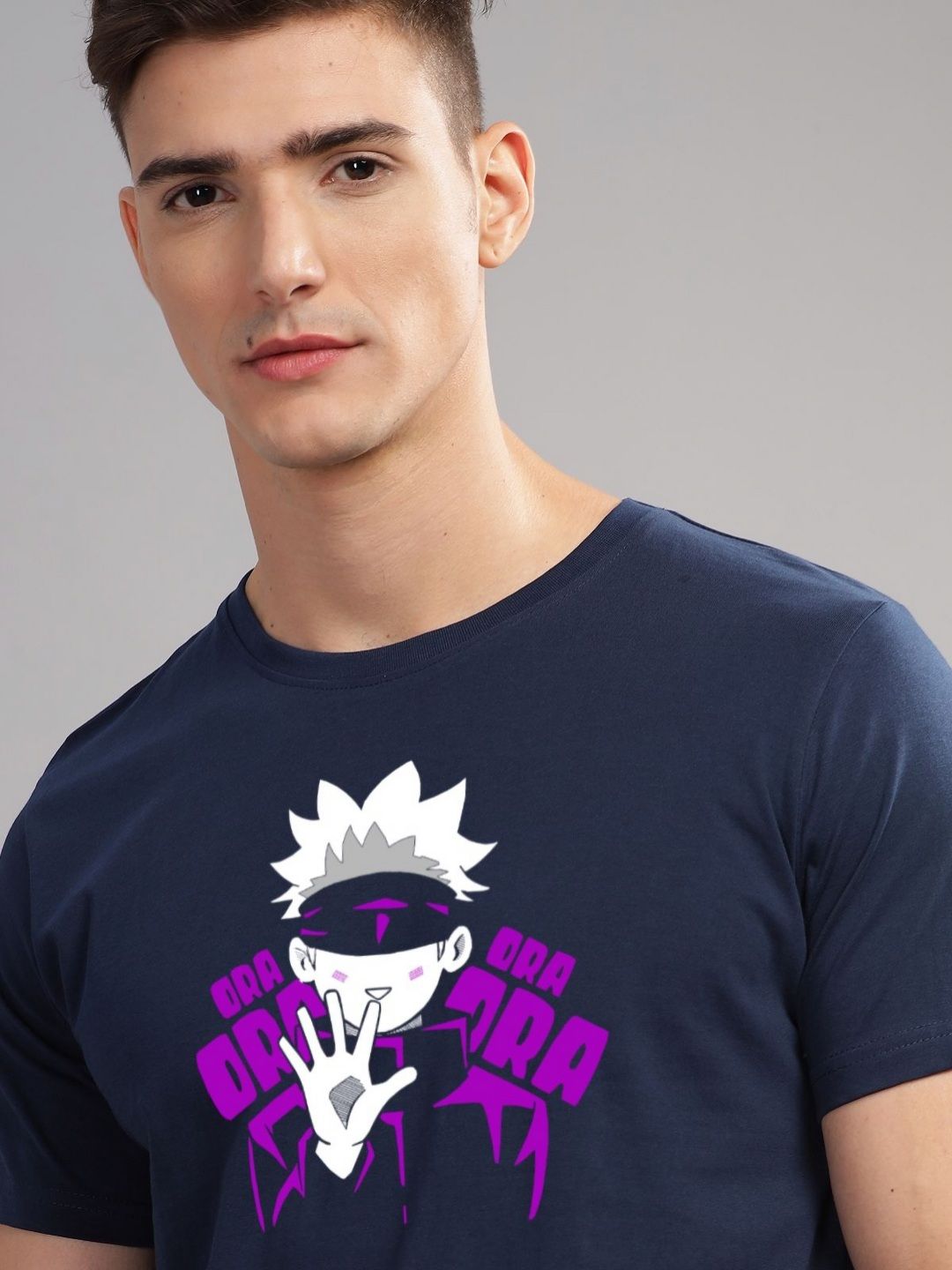 ADRO Men Printed Applique T-shirt