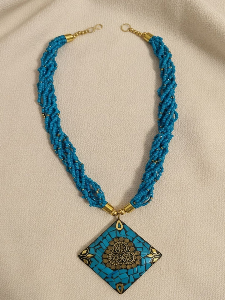 PANASH Kalung Bohemian Tiruan Bersalut Emas