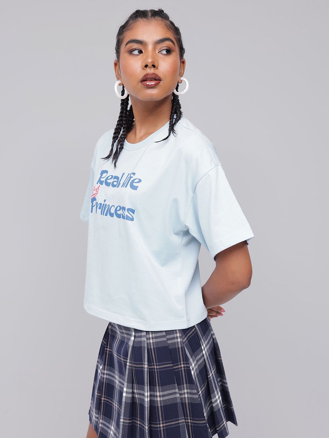DressBerry Comfy Vibe Typography Printed T-Shirt