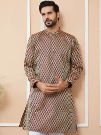 See Designs Ethnic Motifs Woven Design Mandarin Collar Straight Kurta