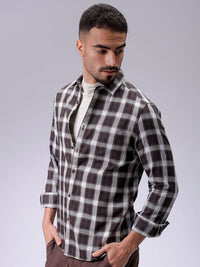 The Indian Garage Co Men Slim Fit Checked Casual Shirt