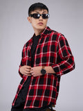 VASTRADO Men Classic Slim Fit Opaque Checked Casual Shirt