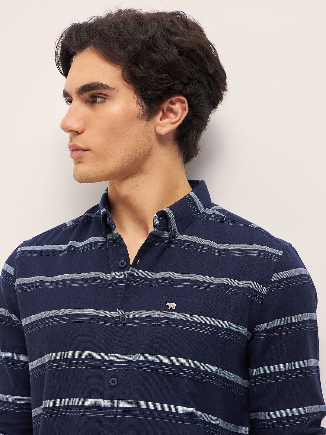 THE BEAR HOUSE Men Slim Fit Multi Stripes Casual Shirt