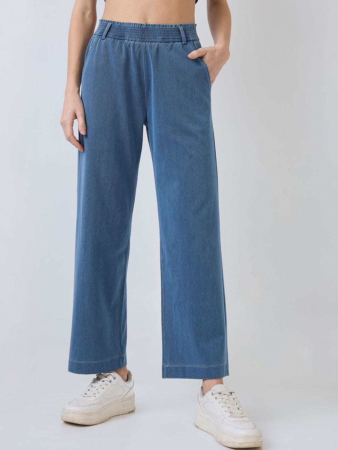 SPYKAR  Women' Straight Fit High Rise Regular Trousers