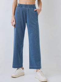 SPYKAR  Women' Straight Fit High Rise Regular Trousers
