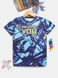 HRX by Hrithik Roshan Boys Typography Printed Rapid Dry T-shirt
