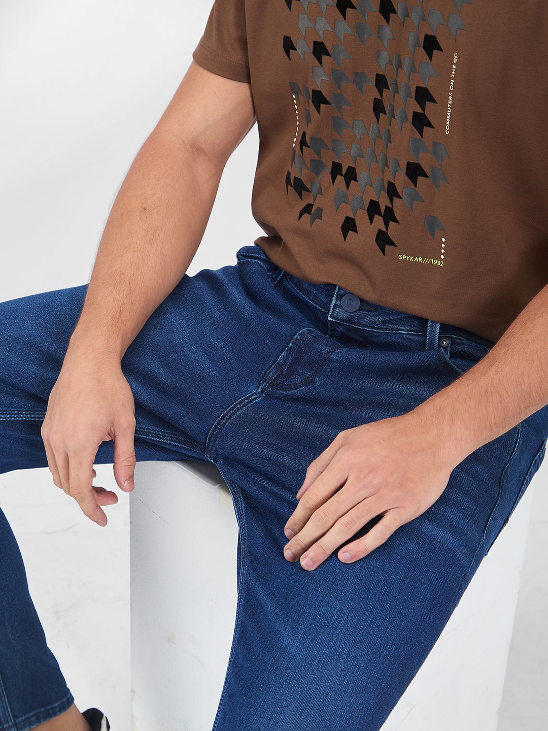 SPYKAR Men Slim Fit Light Fade Stretchable Jeans