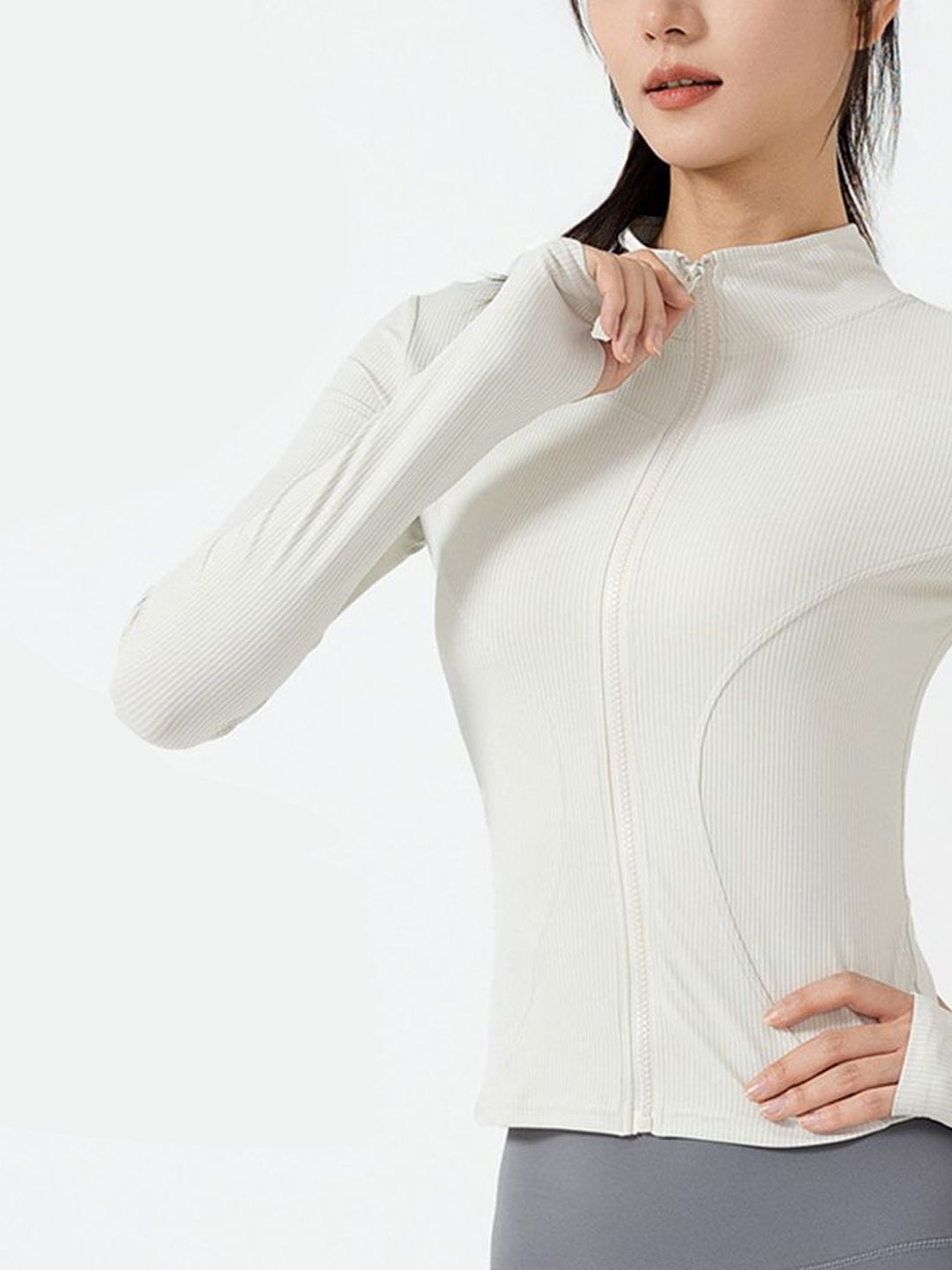 HRX by Hrithik Roshan Solid High Neck Fitted Top