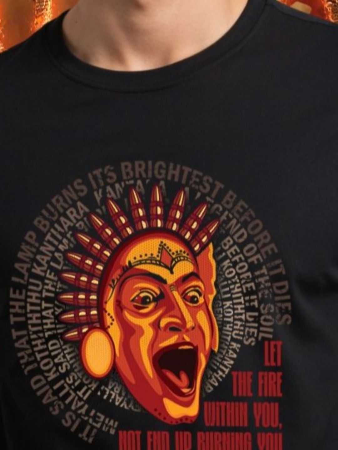 ADRO Men Kantara Printed Round Neck Casual T-Shirt