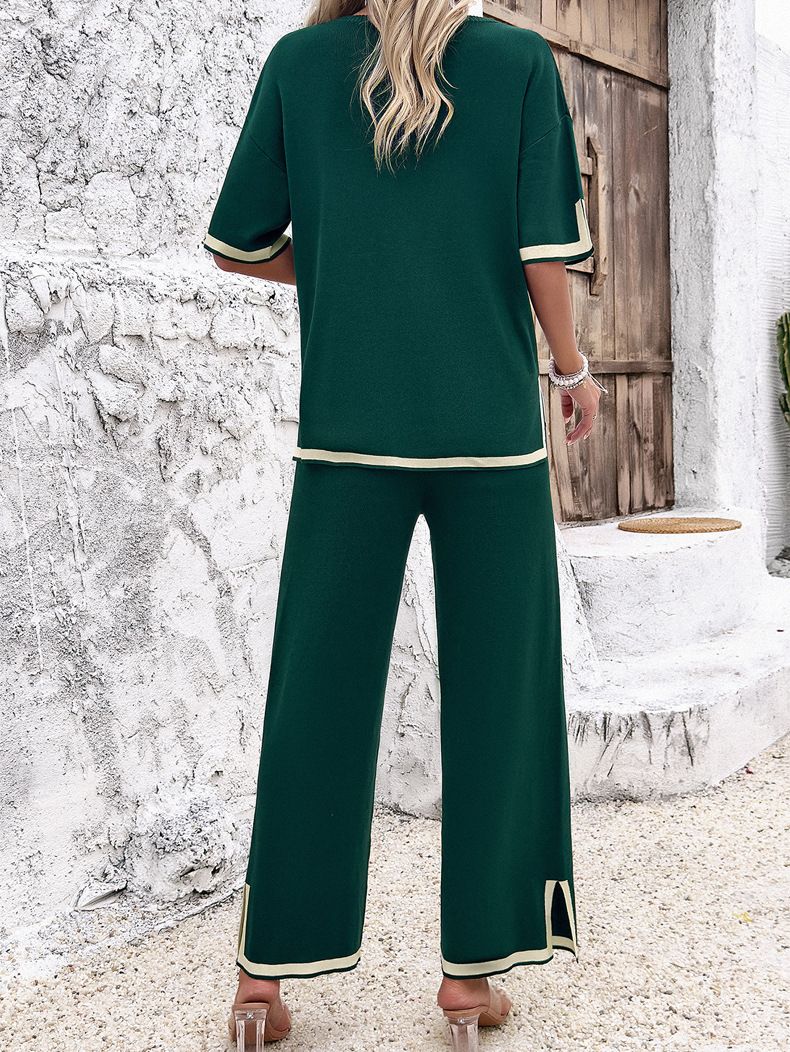 all about you Green T-shirt With Trousers Co-Ords