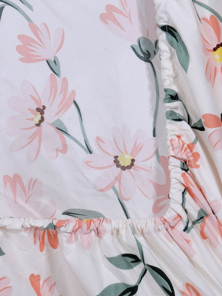 Myntra Elegant Homes White 300 TC Fitted King Cadar Katil Halus & 2 Sarung Bantal-250X225 sm