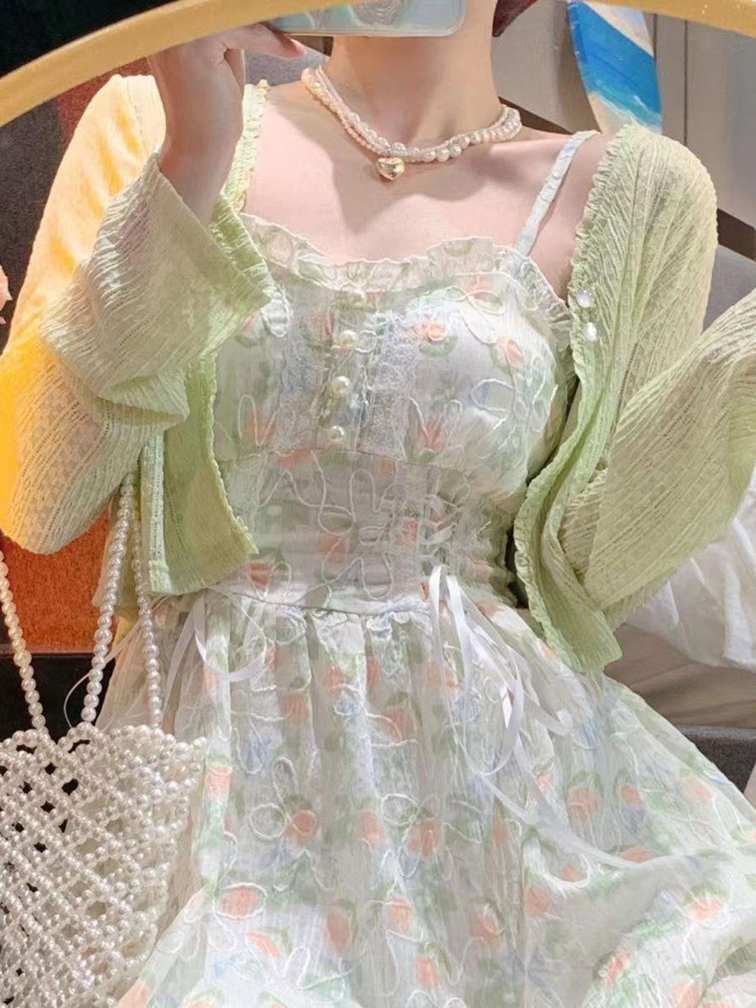 DressBerry Women Floral Embroidered Fit and Flare Midi Dress
