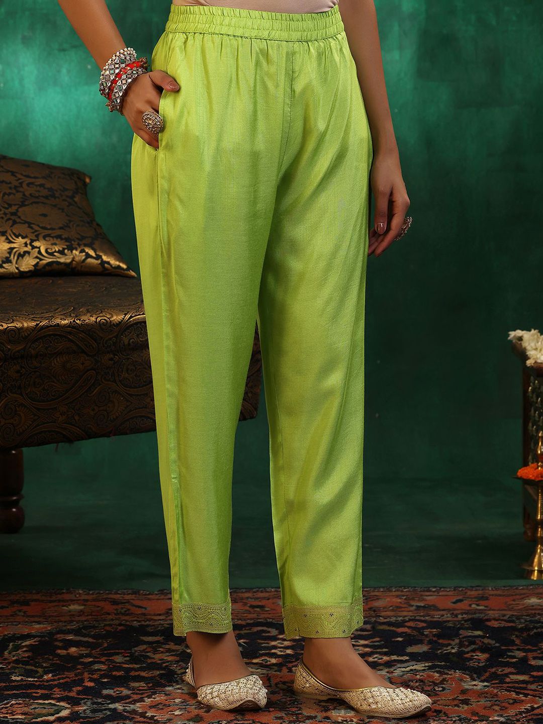 Libas Women Ethnic Motifs Regular Kurta with Trousers & With Dupatta