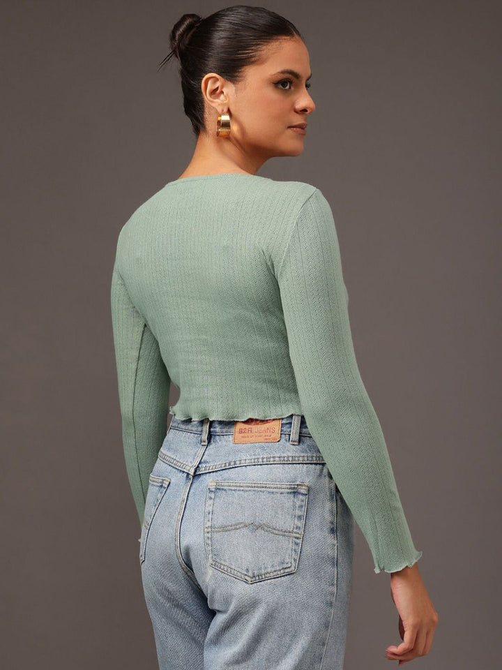 STREET 9 Striped Cotton Crop Top