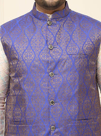 SOJANYA PLUS Men Printed Nehru Plus Size Jacket
