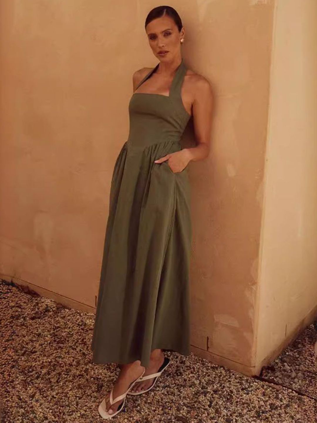 all about you Halter Neck A-Line Maxi Dress