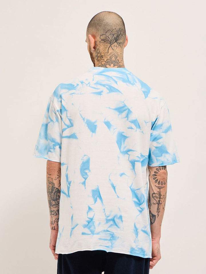 THE BEAR HOUSE Men Dyed Round Neck Cotton Oversized T-shirt