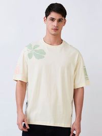 SPYKAR Men Floral Printed Round Neck Cotton Relaxed Fit T-shirt