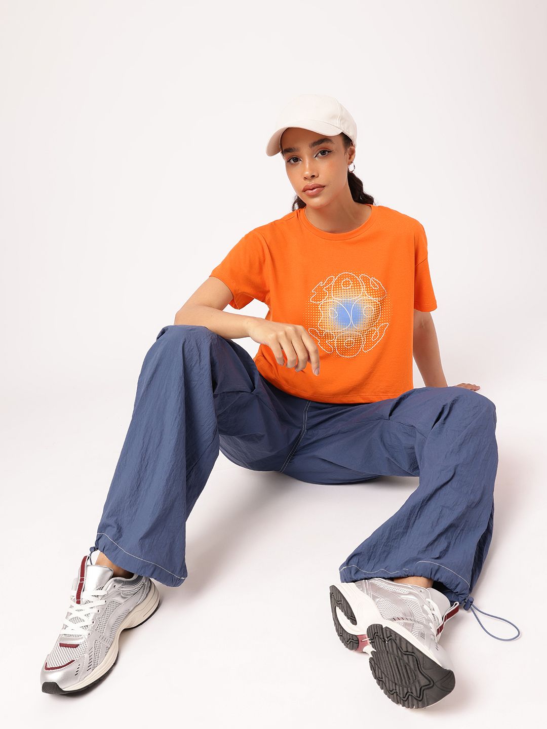 DressBerry Citrus Pop Graphic Print Boxy T-shirt