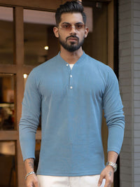 Powerlook Men Typography Henley Neck T-shirt
