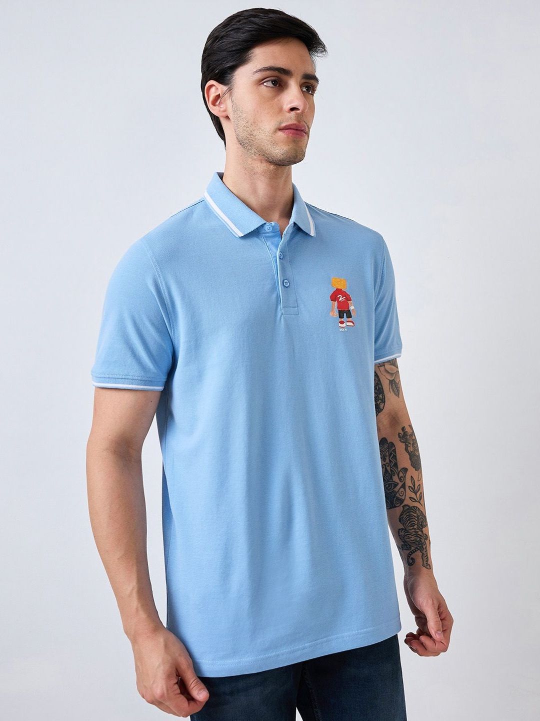 SPYKAR Men Polo Collar Solid Cotton Slim Fit T-shirt