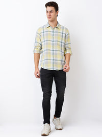 SPYKAR Men Spread Collar Tartan Checked Cotton Casual Shirt