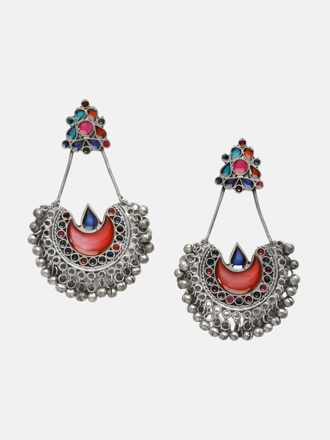 Anting-anting Jatuh Berbentuk Bulan Sabit Anouk Rust Bersalut Perak
