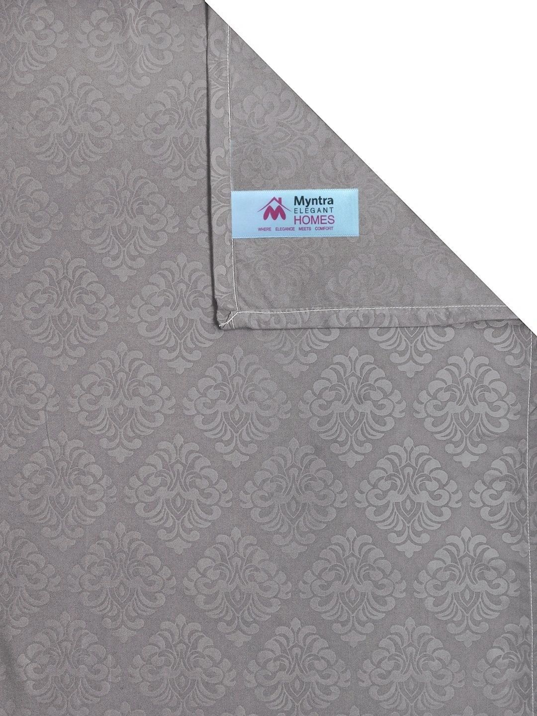 Myntra Elegant Homes Grey Floral 300 TC King Bedsheet with 2 Pillow Covers