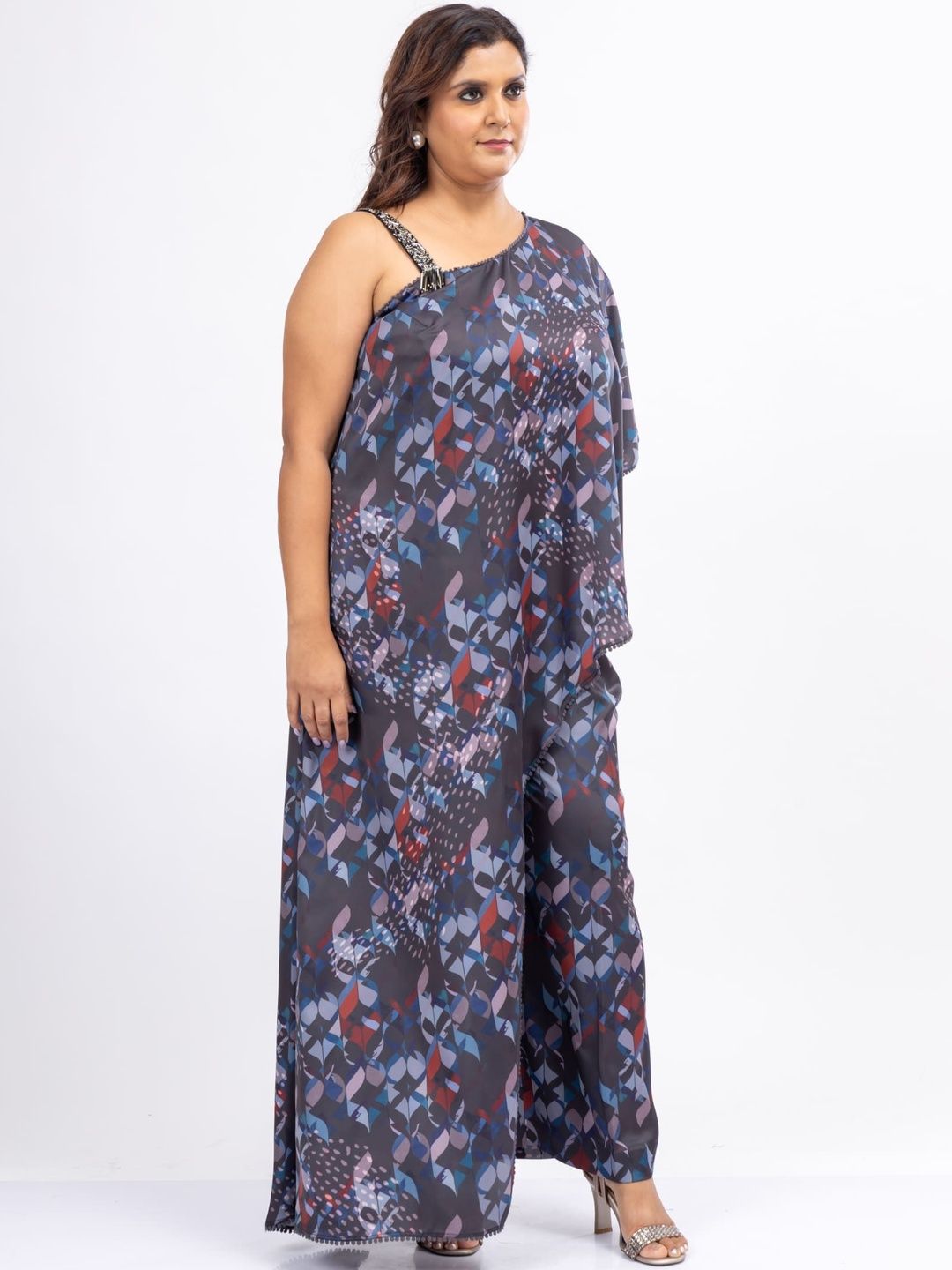 Mamicha Printed One Shoulder Top & Trousers Co-Ords