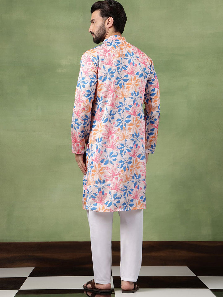SOJANYA Men Floral Printed Kurta