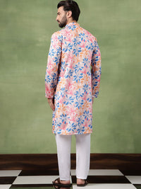 SOJANYA Men Floral Printed Kurta