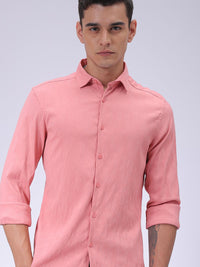 The Indian Garage Co Men Slim Fit Textured Jacquard Resortwear Shirt