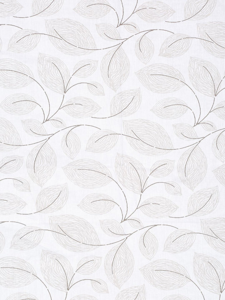 KLOTTHE White Floral Fitted 400 TC Pure Cotton Super King Bedsheet With 2 Pillow Cover