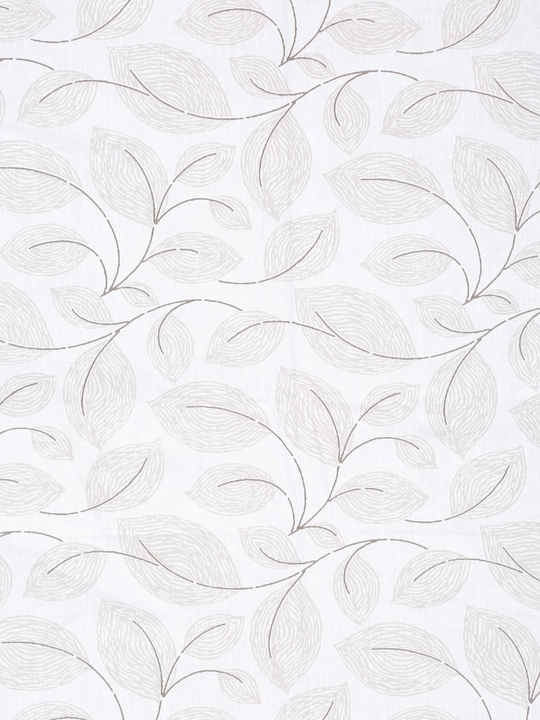 KLOTTHE White Floral Fitted 400 TC Pure Cotton Super King Bedsheet With 2 Pillow Cover