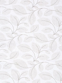 KLOTTHE White Floral Fitted 400 TC Pure Cotton Super King Bedsheet With 2 Pillow Cover