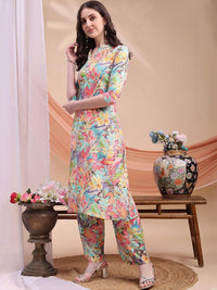 KALINI Women Blue Viscose Rayon Kurta Sets