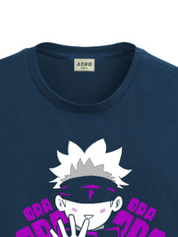 ADRO Men Printed Raw Edge T-shirt