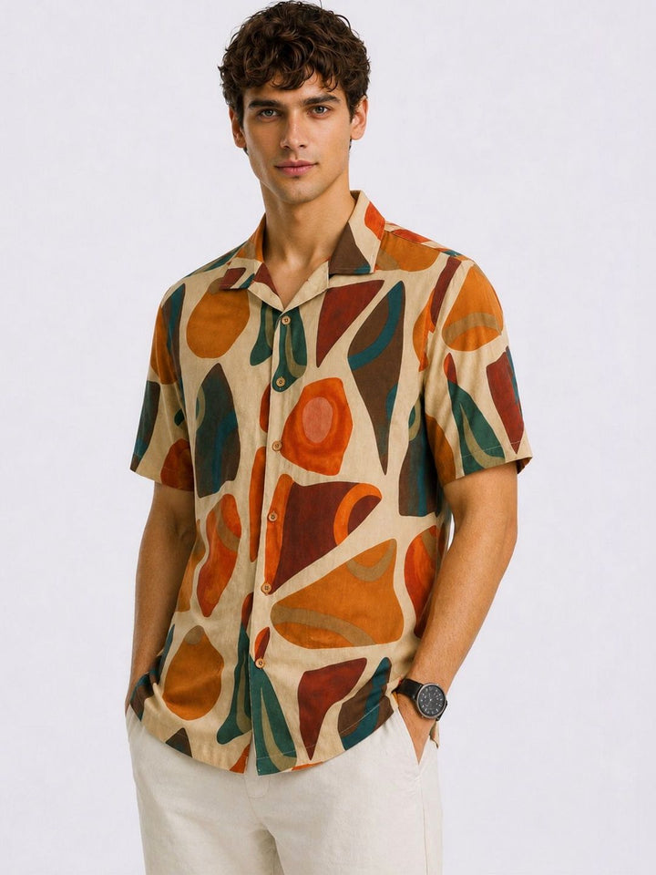 ADRO Men Relaxed Printed Casual Shirt