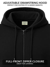 ADRO Men Printed Hooded Sweatshirt